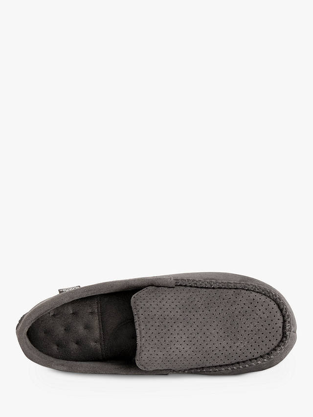 totes Airtex Suedette Moccasin Slippers, Grey