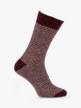 totes Textured Socks, Pack of 2, Burgundy/Green