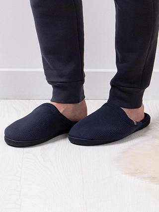 totes Waffle Mule Slippers, Navy