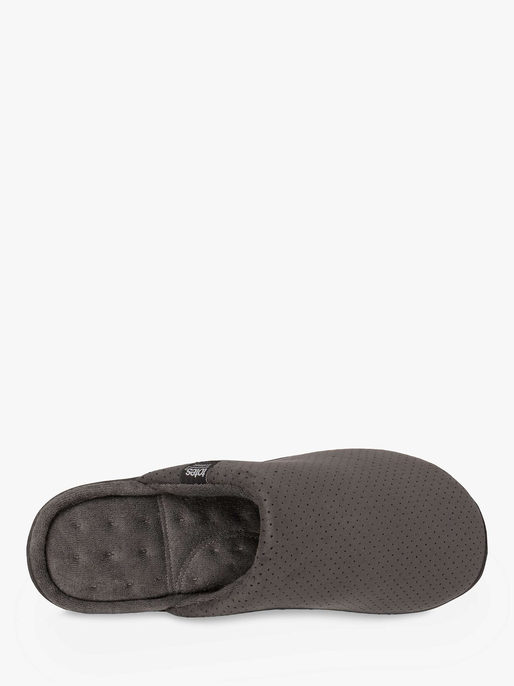 totes Airtex Suedette Mule Slippers, Grey at John Lewis & Partners