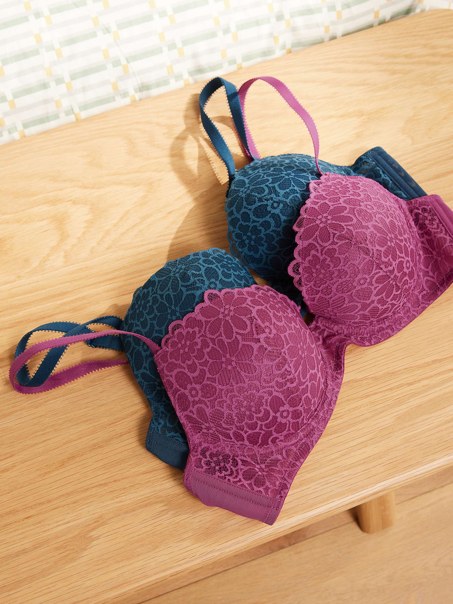 Buy John Lewis ANYDAY Loreli Lace Padded Bra, Pack of 2 Online at johnlewis.com