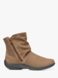Hotter Whisper Suede Slouch Ankle Boots, Camel
