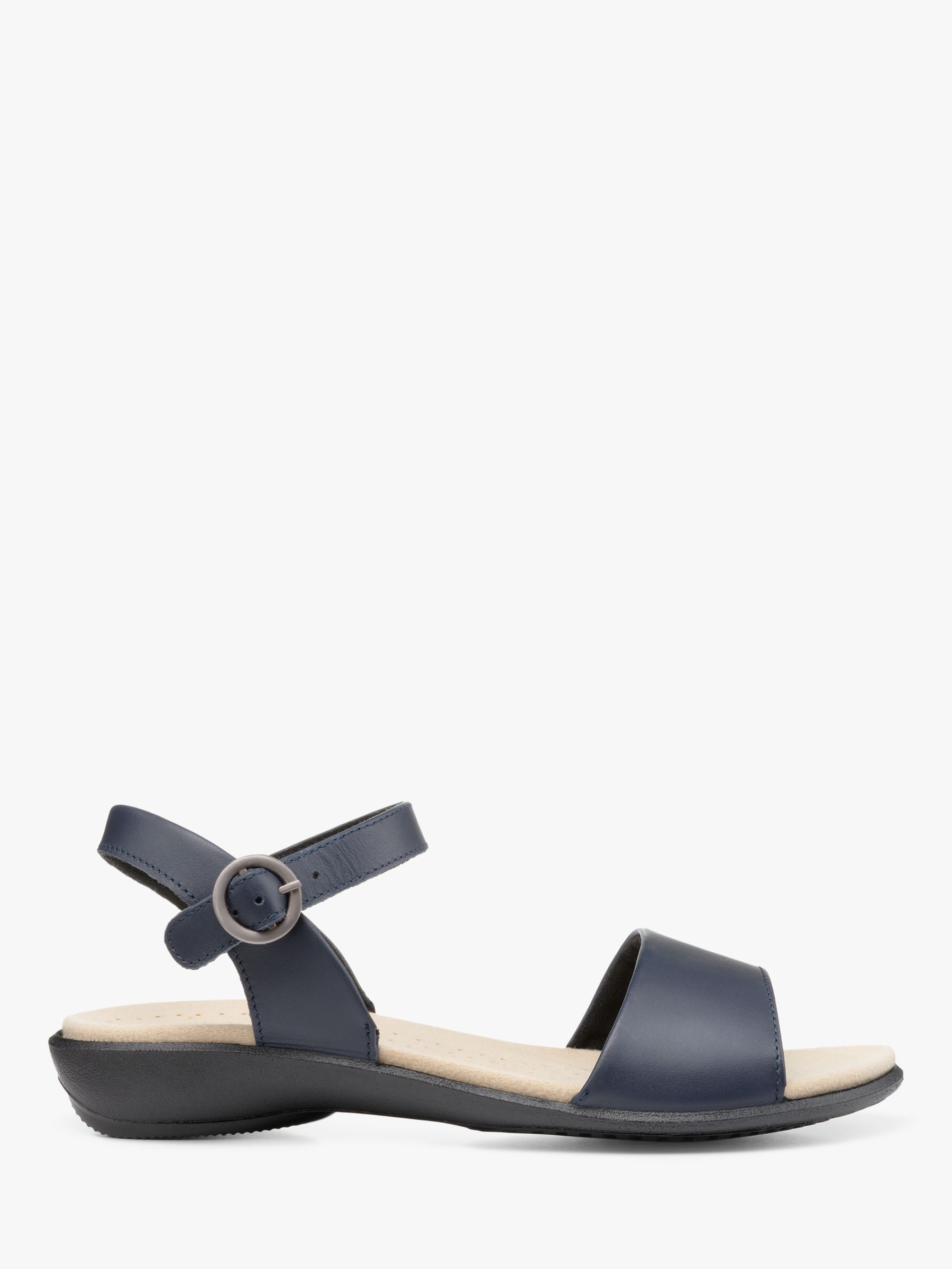 Hotter Tropic Leather Two Part Sandals, Navy-le at John Lewis & Partners