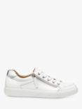 Hotter Chase II Wide Fit Leather Trainers, White