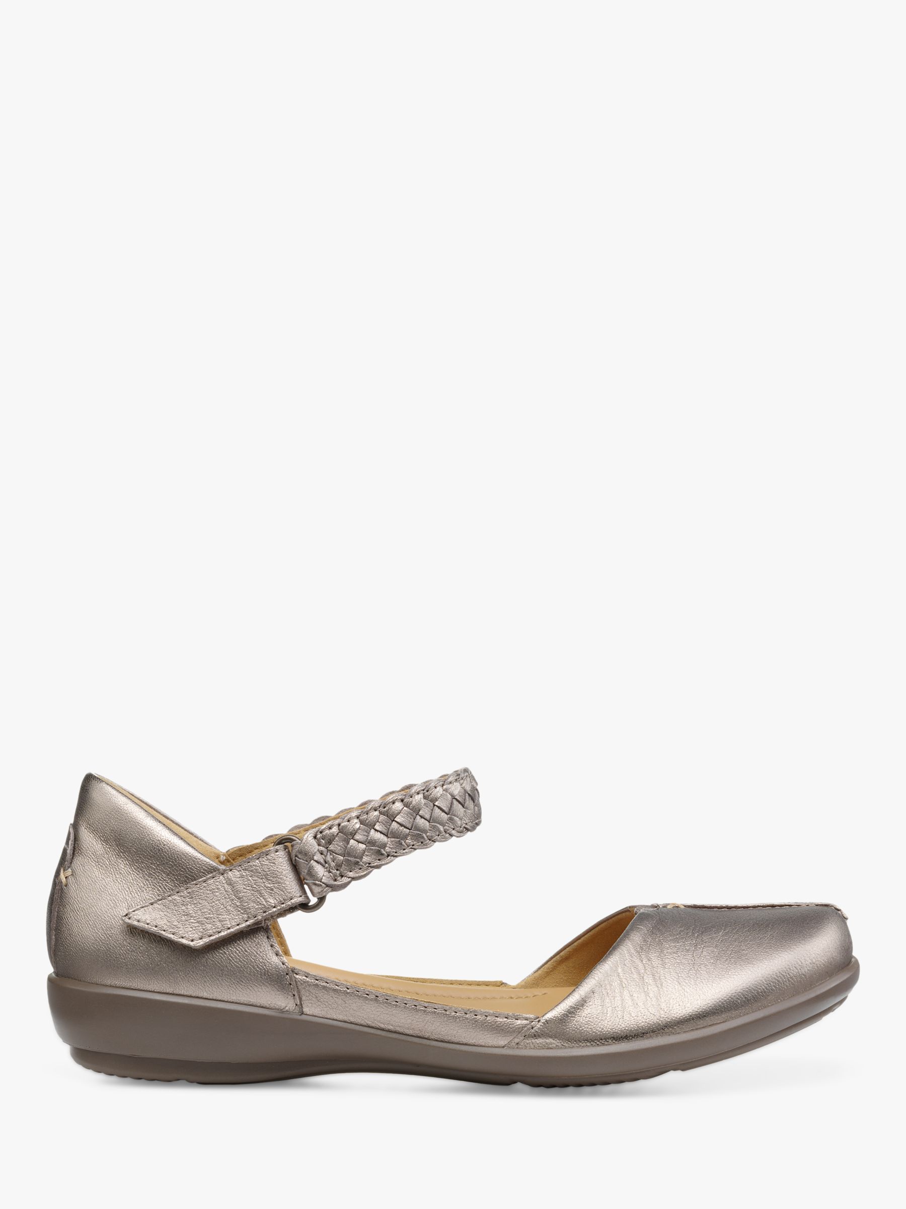 Hotter Lake Wide Fit Leather Mary Jane Shoes, Rose Gold at John Lewis &  Partners