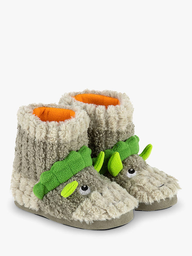 totes Kids' Dinosaur Boot Slippers
