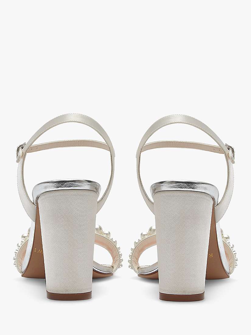 Buy Rainbow Club Clara Strappy Bridal Sandals, Ivory Satin Online at johnlewis.com