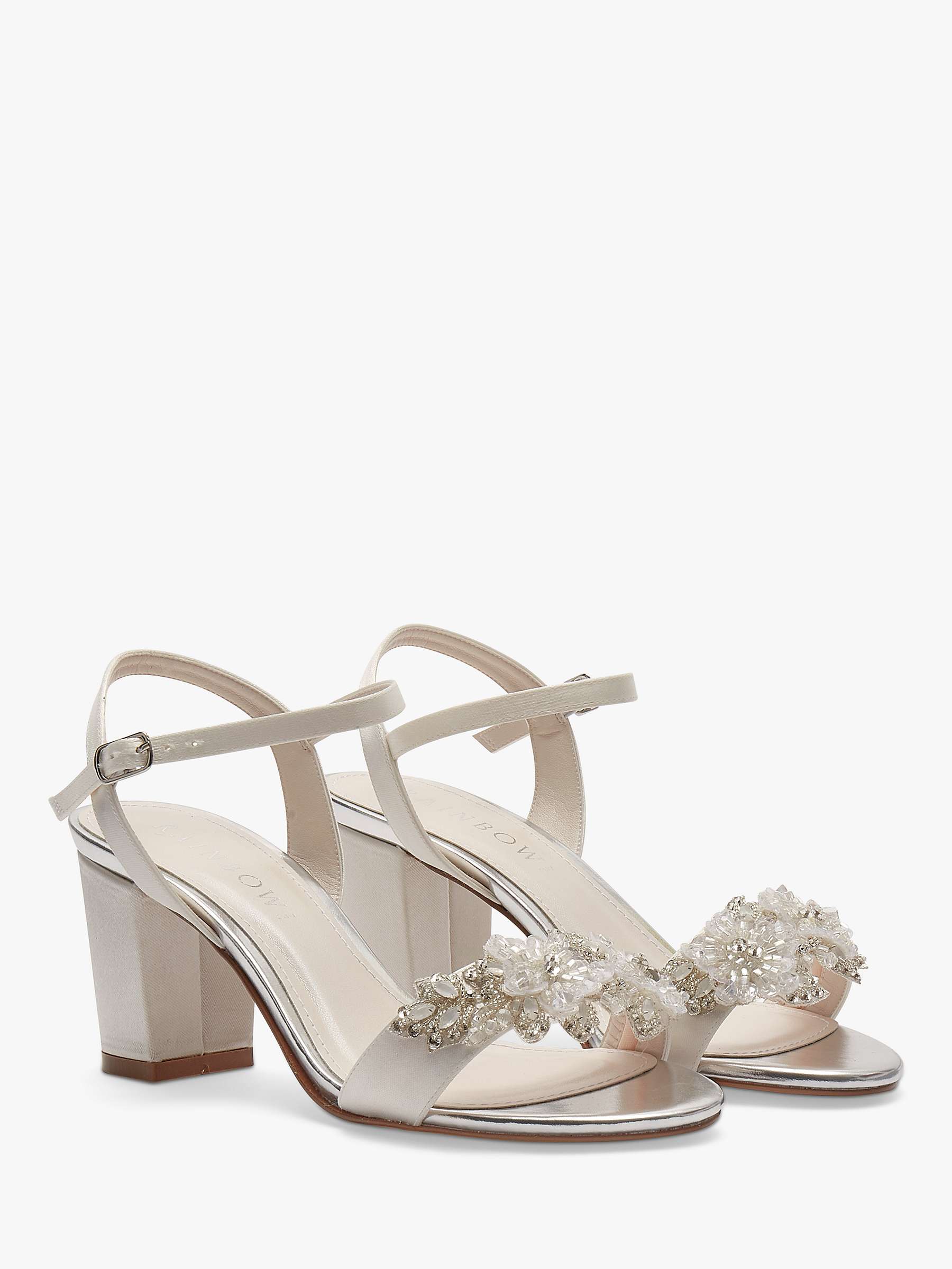 Buy Rainbow Club Mia Petal Embellished Wedding Sandals, Ivory Online at johnlewis.com