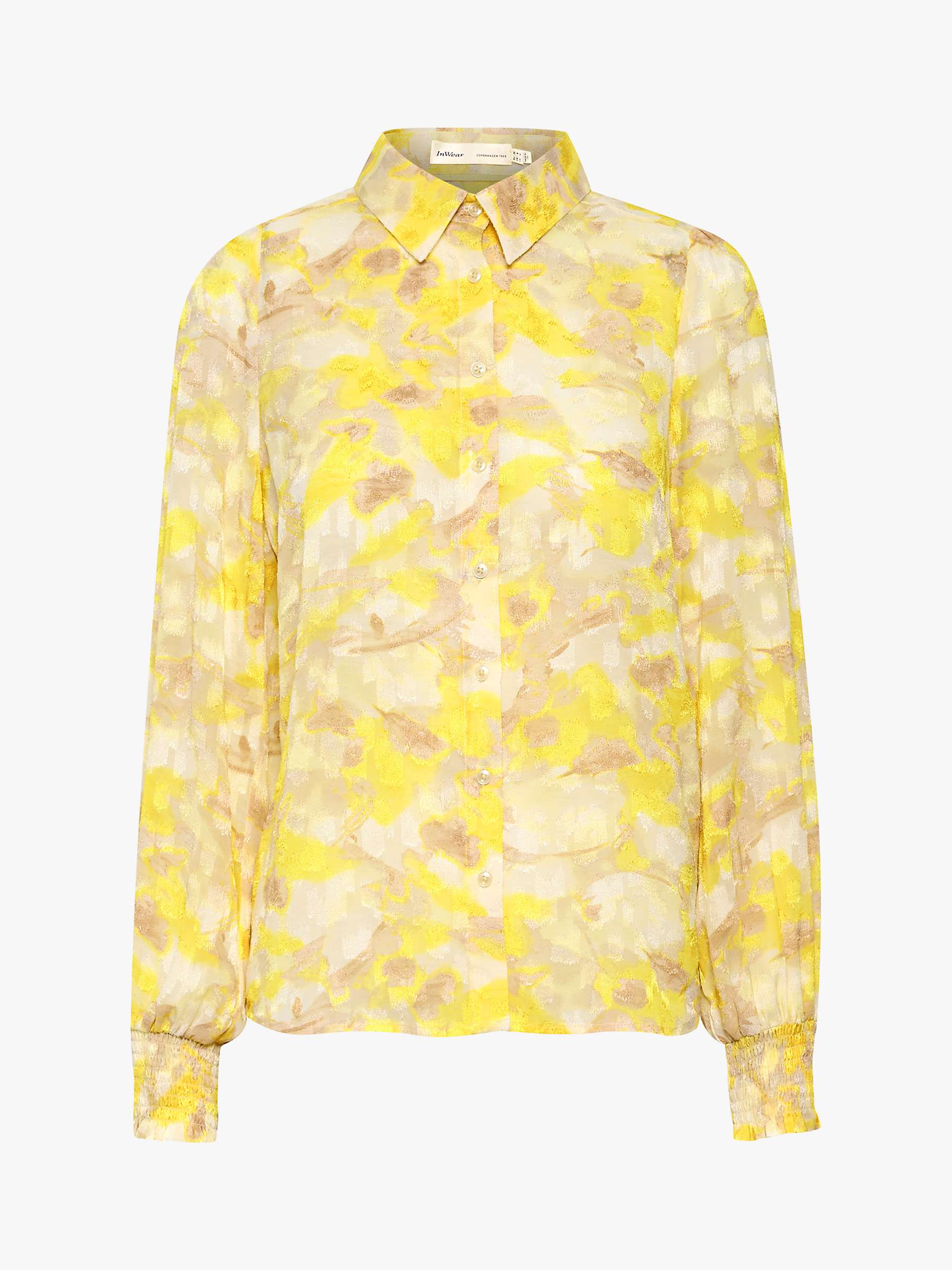 InWear Martha Abstract Print Shirt, Yellow at John Lewis & Partners