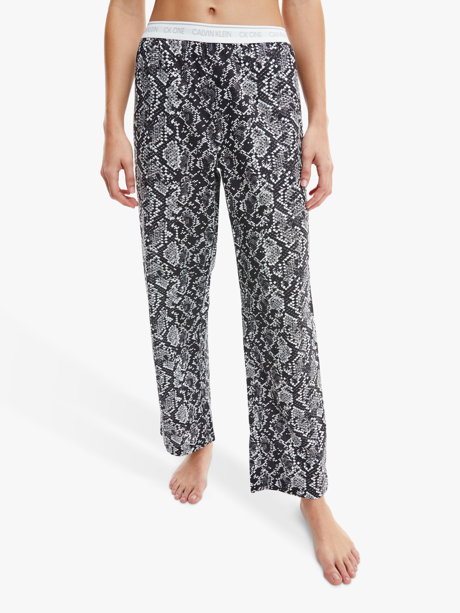 Calvin Klein Snake Print Pyjama Bottoms, Black
