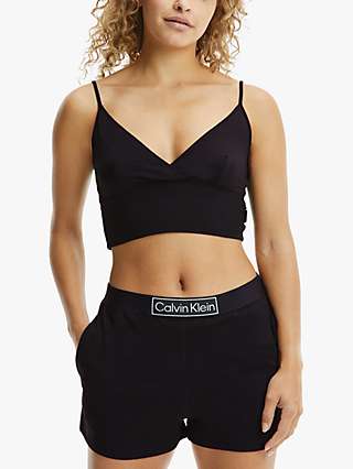 Calvin Klein Ultra Light Longline Cami Crop Top, Black