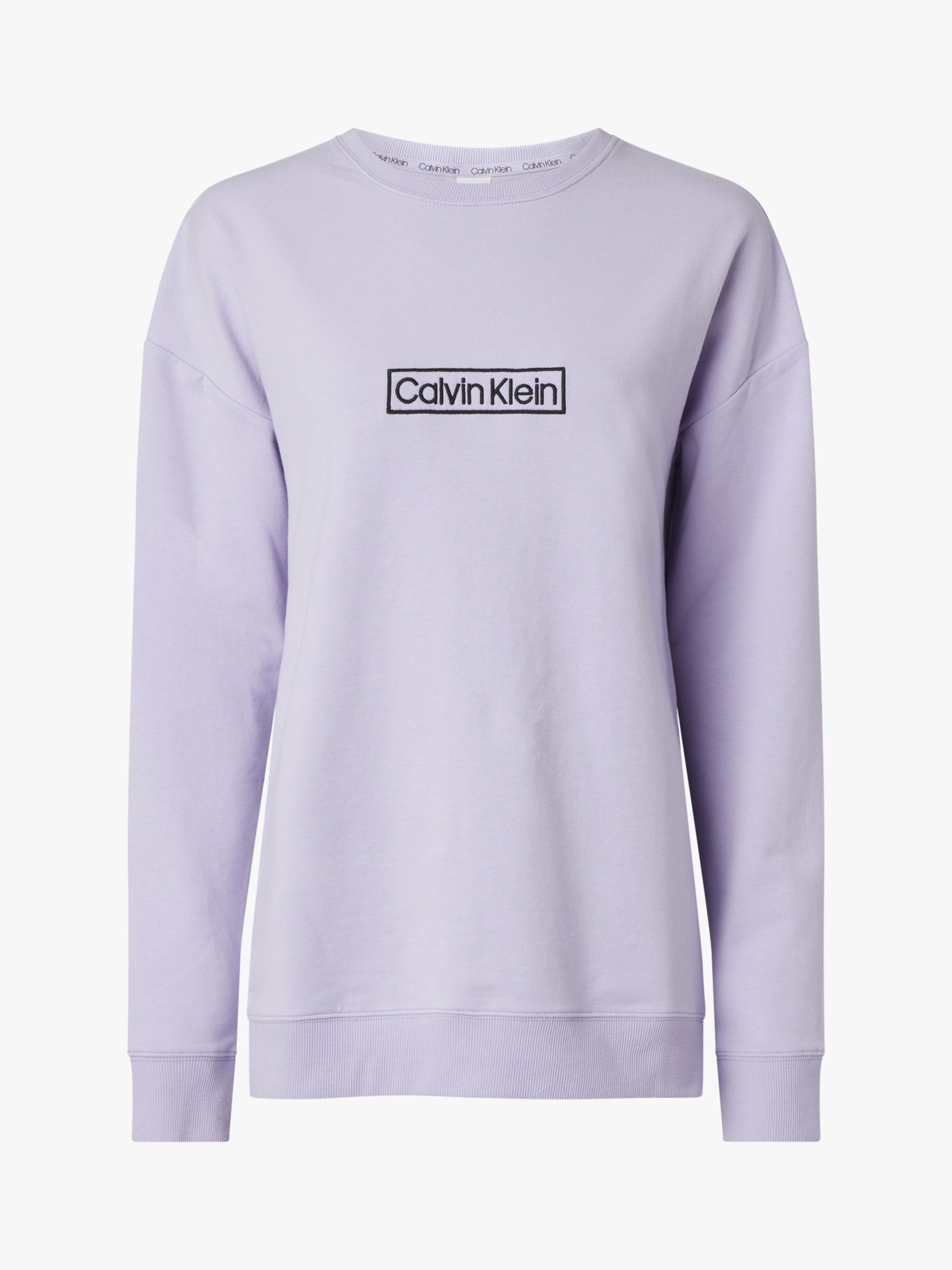 Calvin Klein Reimagined Lounge Sweatshirt, Vervain Lilac at John Lewis ...