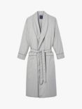 British Boxers Herringbone Cotton Twill Dressing Gown, Armoury Grey