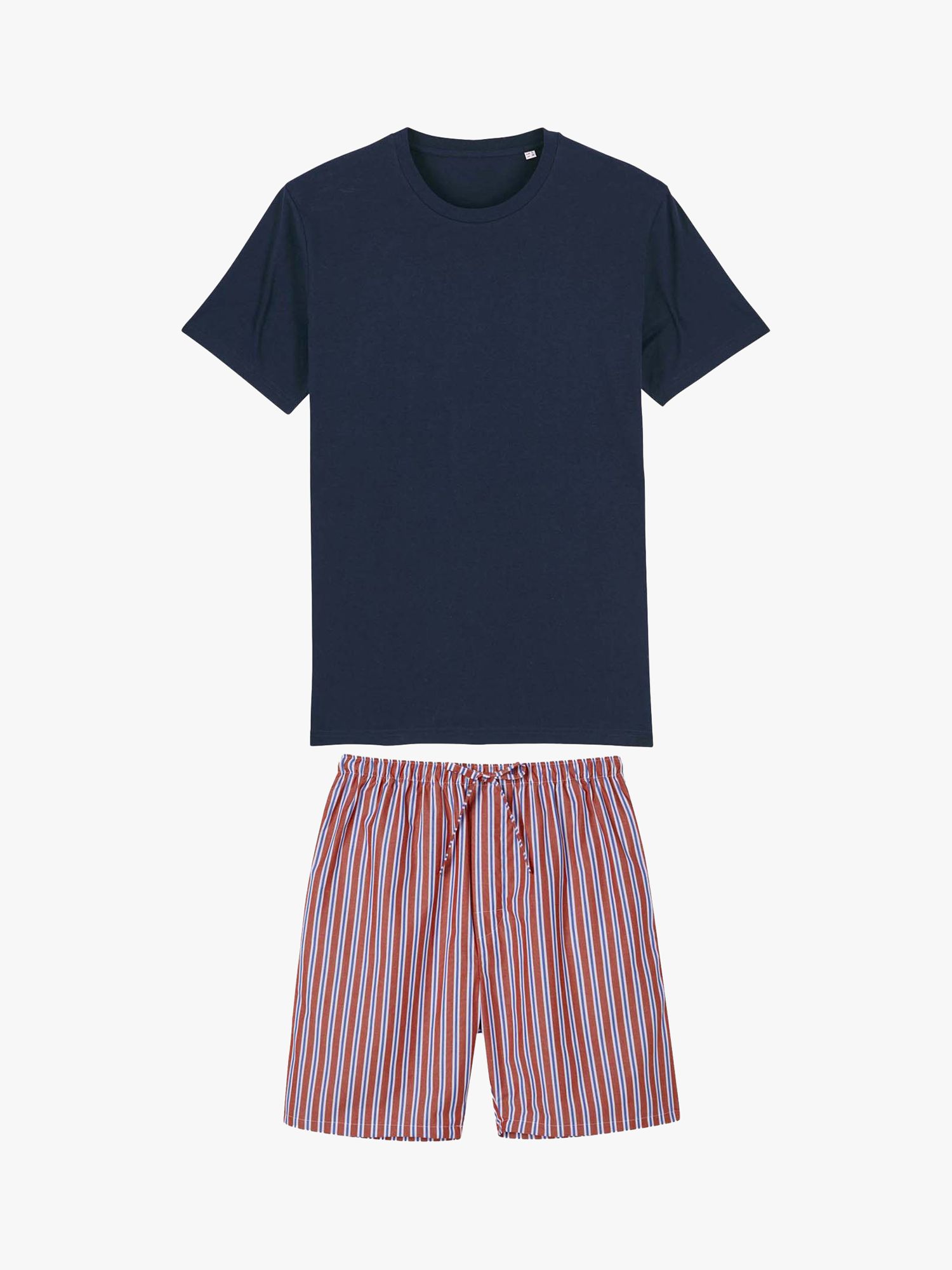 British Boxers Crisp Cotton Short Pyjama Set, Red York at John Lewis ...