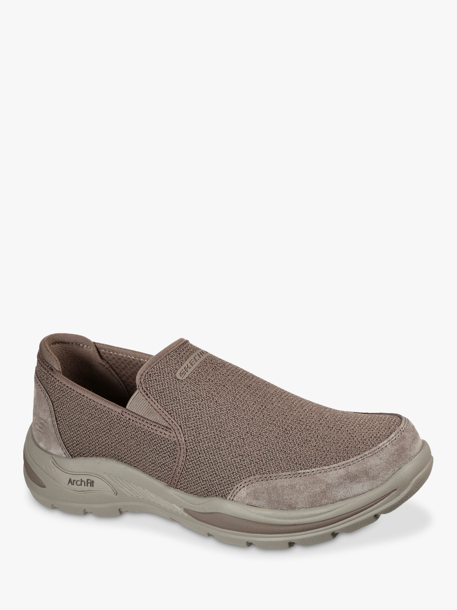 Skechers Relaxed Fit Arch Fit Motley Ratel Slip On Trainers, Light ...