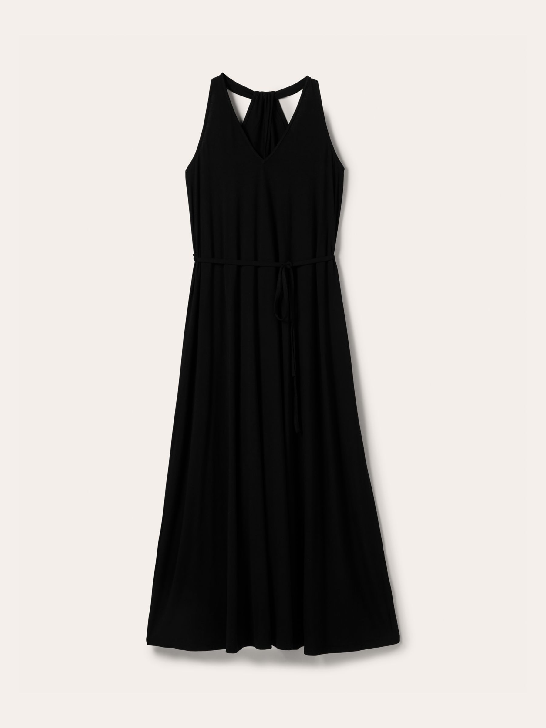 Boden V Neck Jersey Maxi Dress, Black