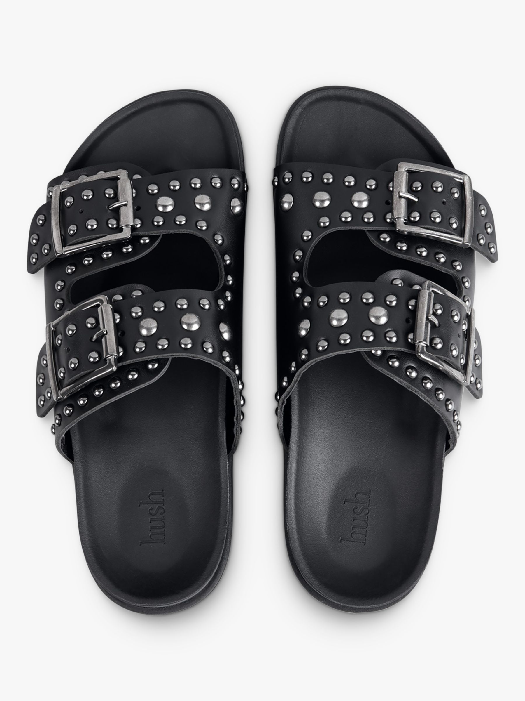 Womens black studded store sliders