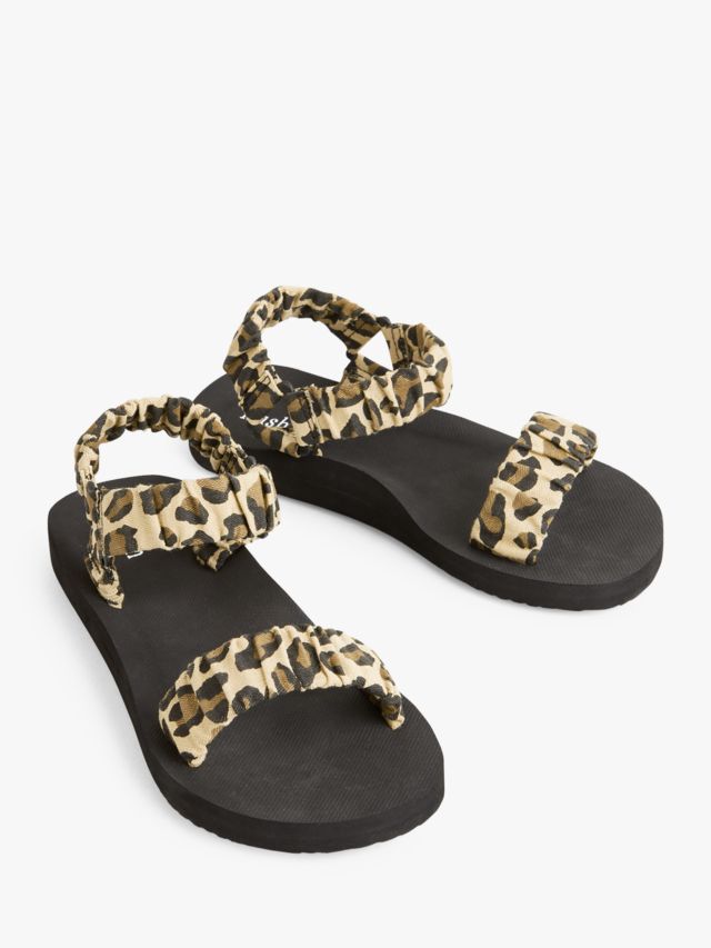 Leopard print clearance footbed sandals