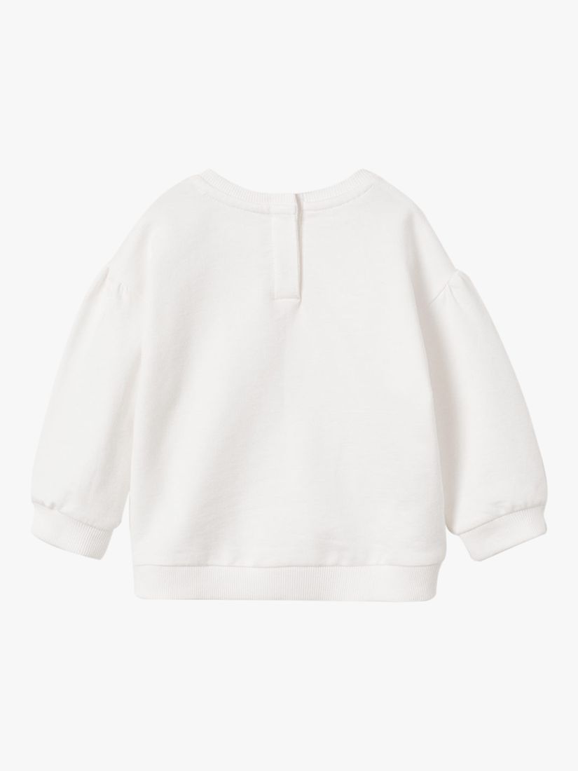 Mango Kids' Alice Embroidered Sweatshirt, White