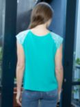 HotSquash Crepe Top, Turquoise