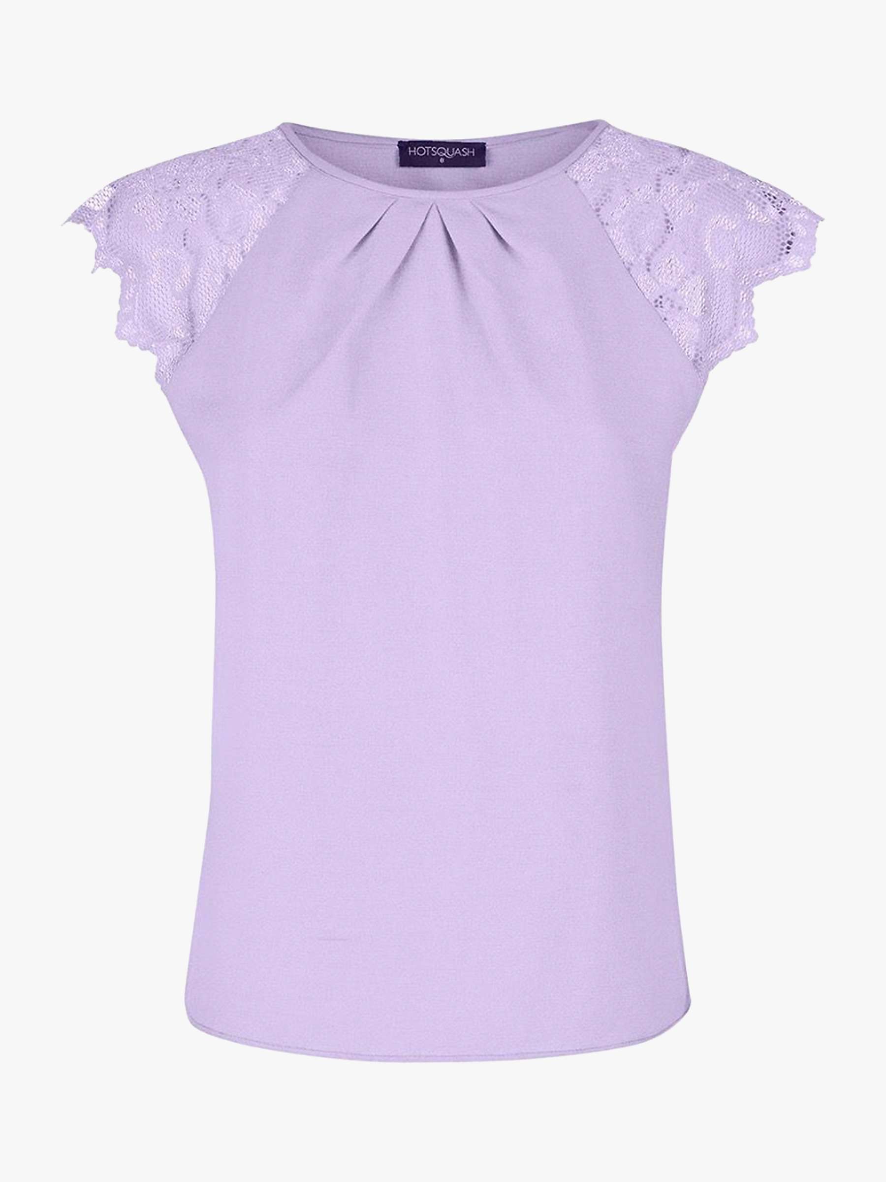 Buy HotSquash Lace Sleeved Crepe Top Online at johnlewis.com