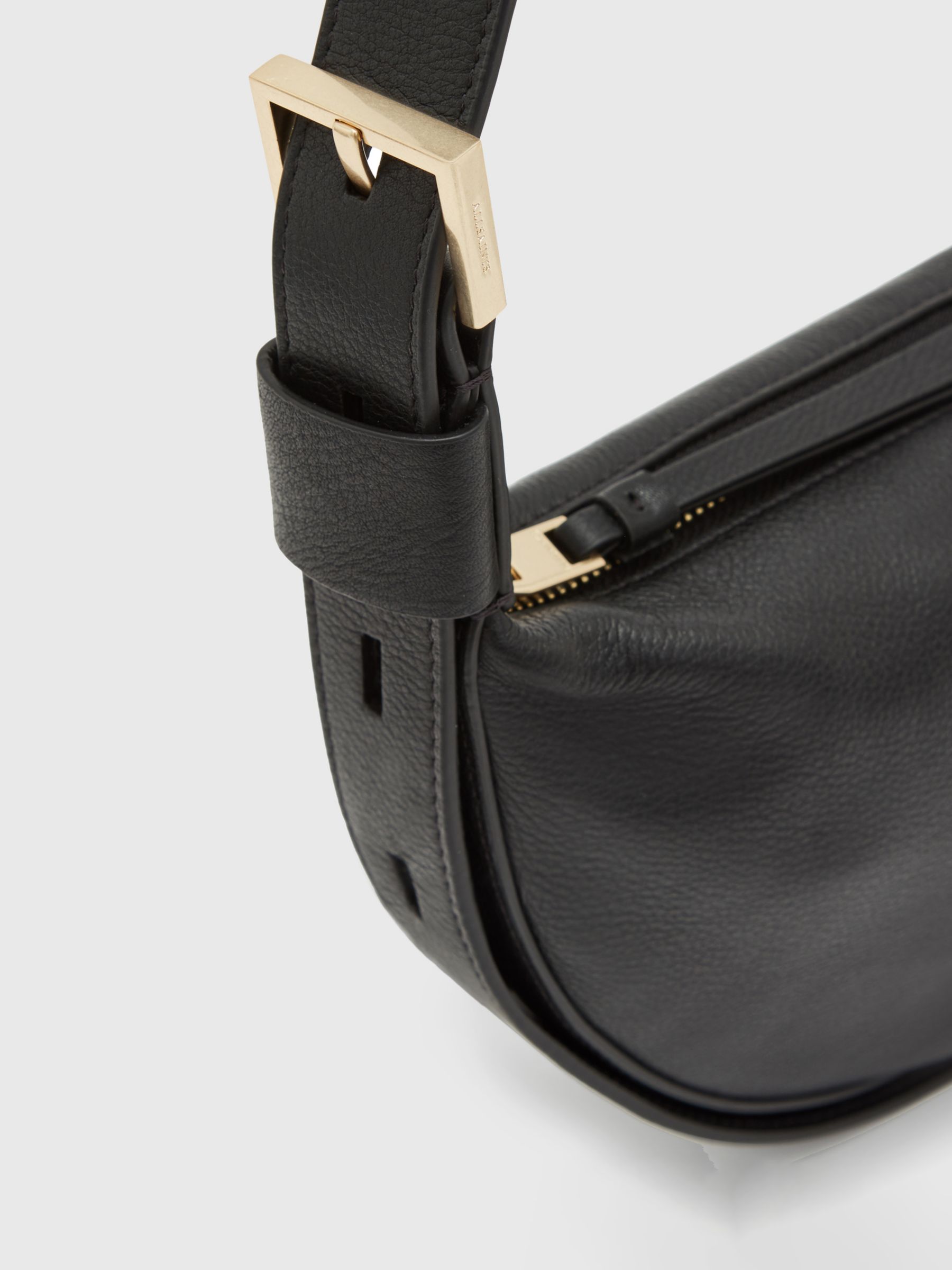 Buy AllSaints Half Moon Leather Cross Body Bag Online at johnlewis.com