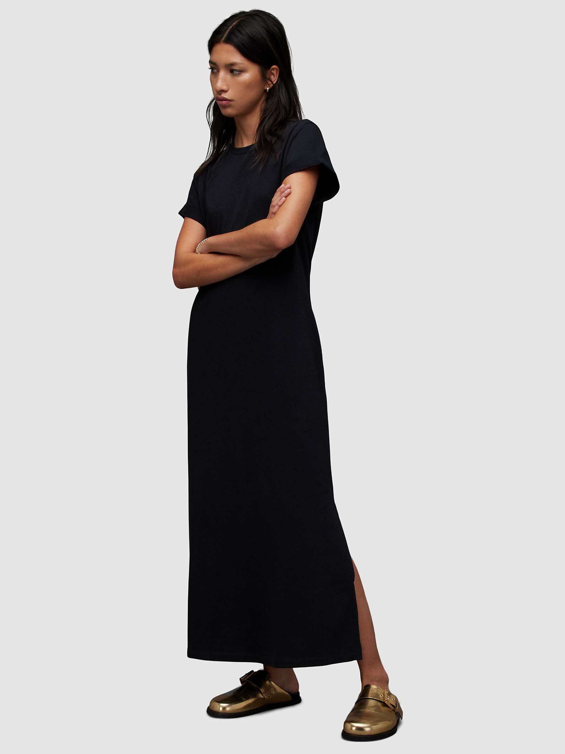 AllSaints Anna Maxi Dress, Black at John Lewis & Partners