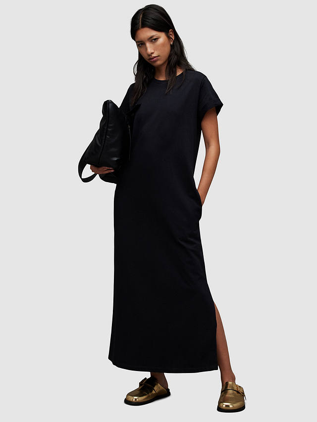 AllSaints Anna Maxi Dress, Black at John Lewis & Partners