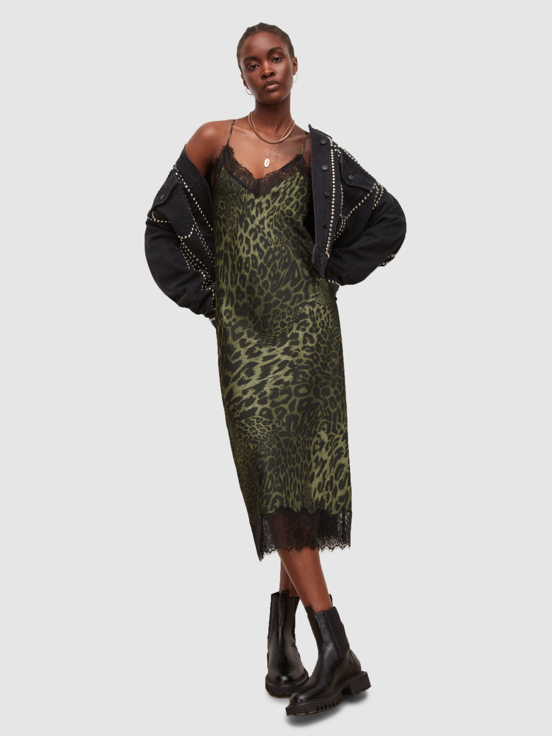 AllSaints Tigi Kiku Leopard Print Dress