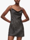 AllSaints Haddi Leppo Leopard Print Mini Dress, Khaki