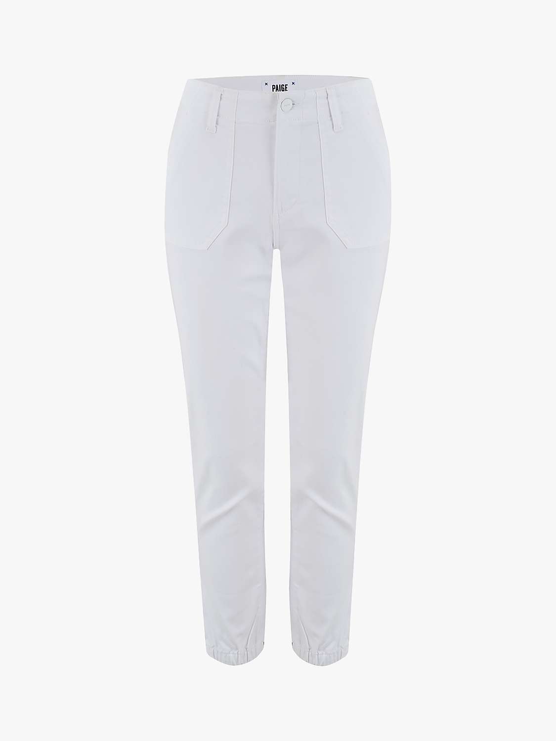 PAIGE Mayslie Jogger Jeans, Crisp White at John Lewis & Partners