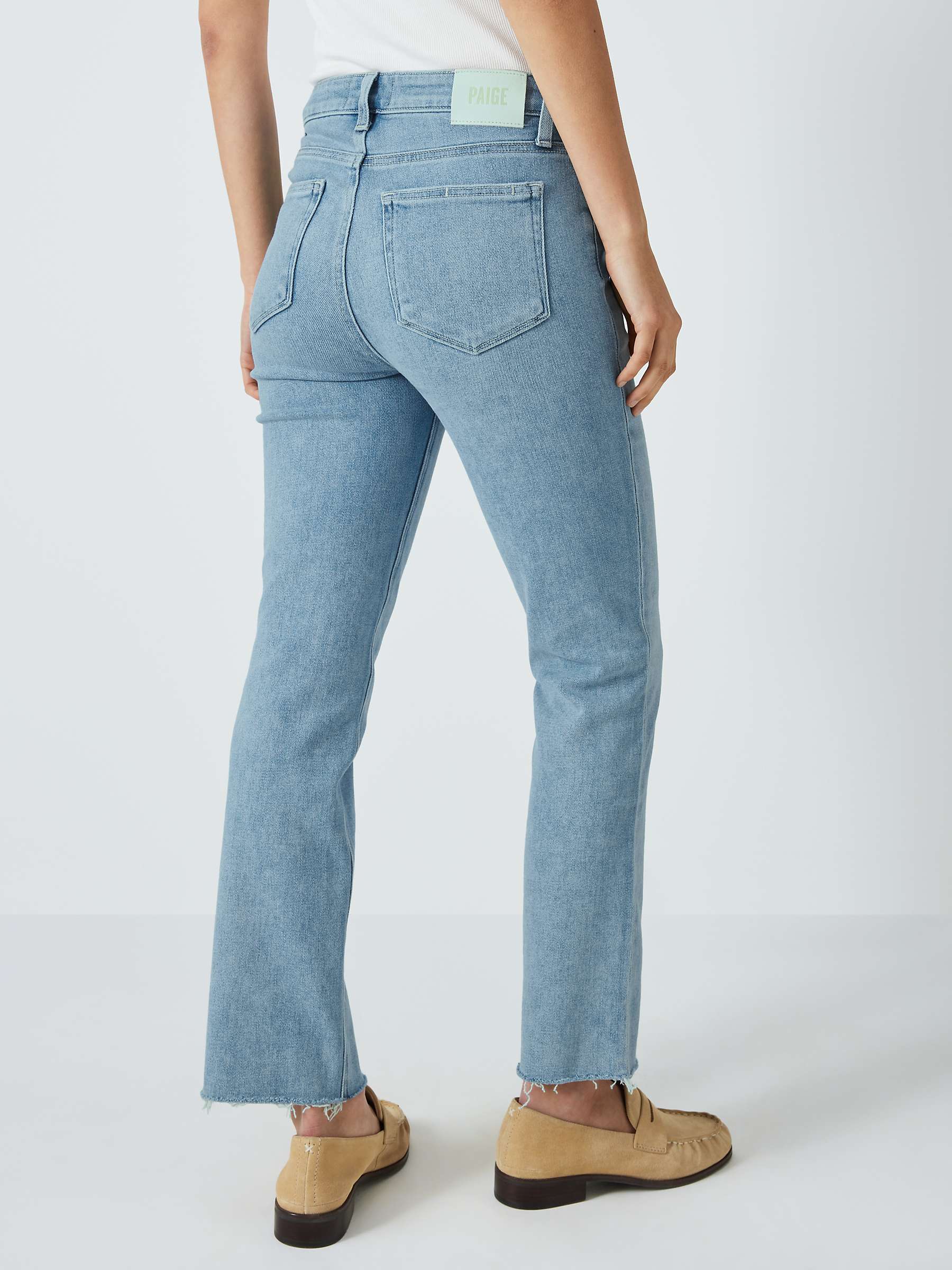 Buy PAIGE Cindy High Rise Straight Leg Cropped Raw Hem Jeans, Park Avenue Online at johnlewis.com