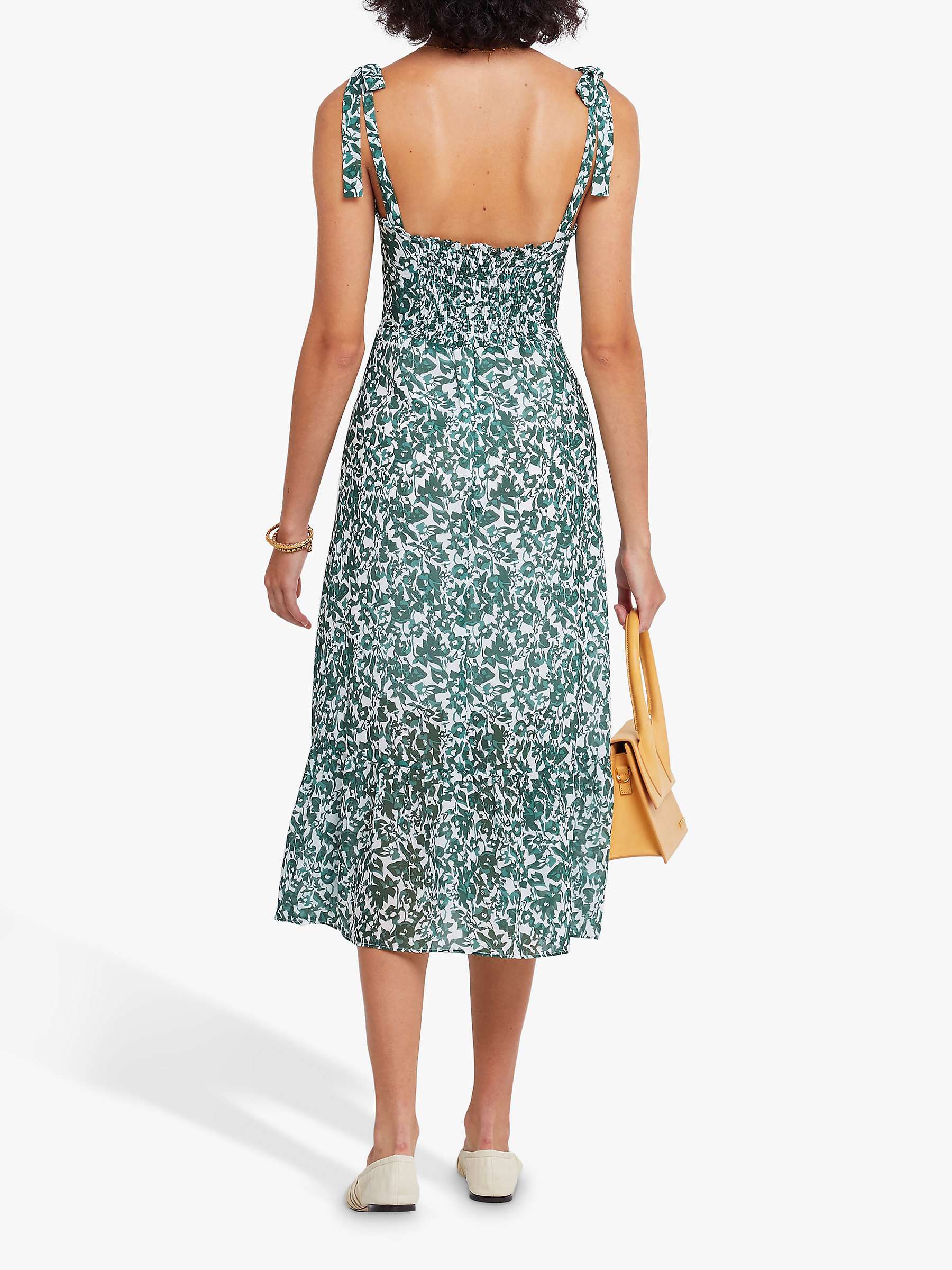 Buy o.p.t Toile de Jouy Floral Print Sleeveless Midi Dress, Green Online at johnlewis.com