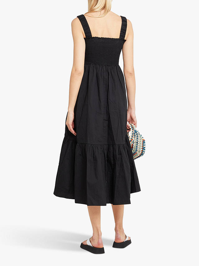 o.p.t Isla Sleeveless Cotton Midi Dress, Black