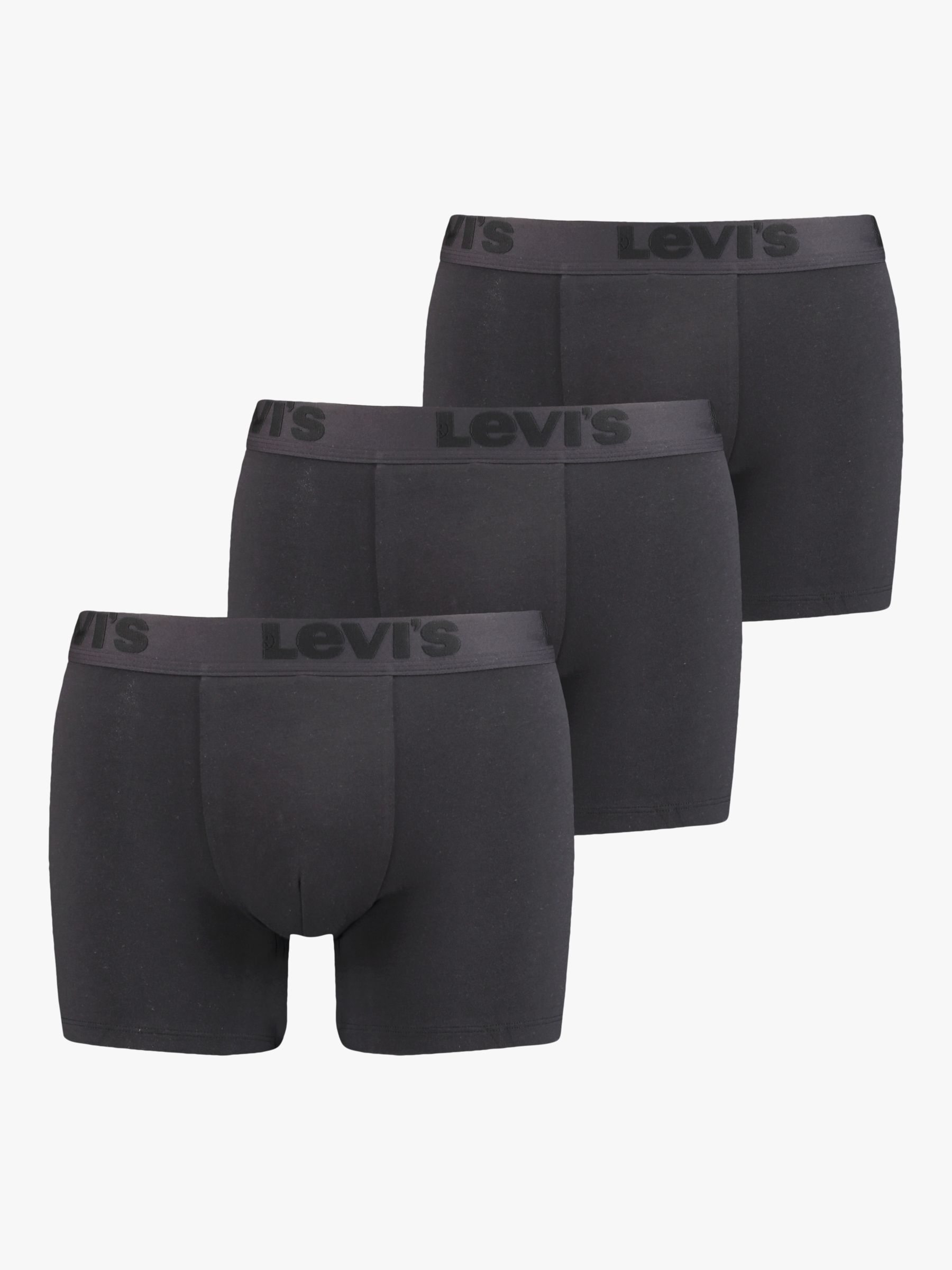 Levi's Premium Trunks, Pack of 3, Black at John Lewis & Partners
