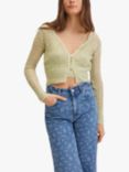 Mango Colby Open Work Cropped Cardigan