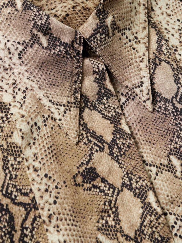 Mango Glen Snake Print Jumpsuit, Light Beige, XXS