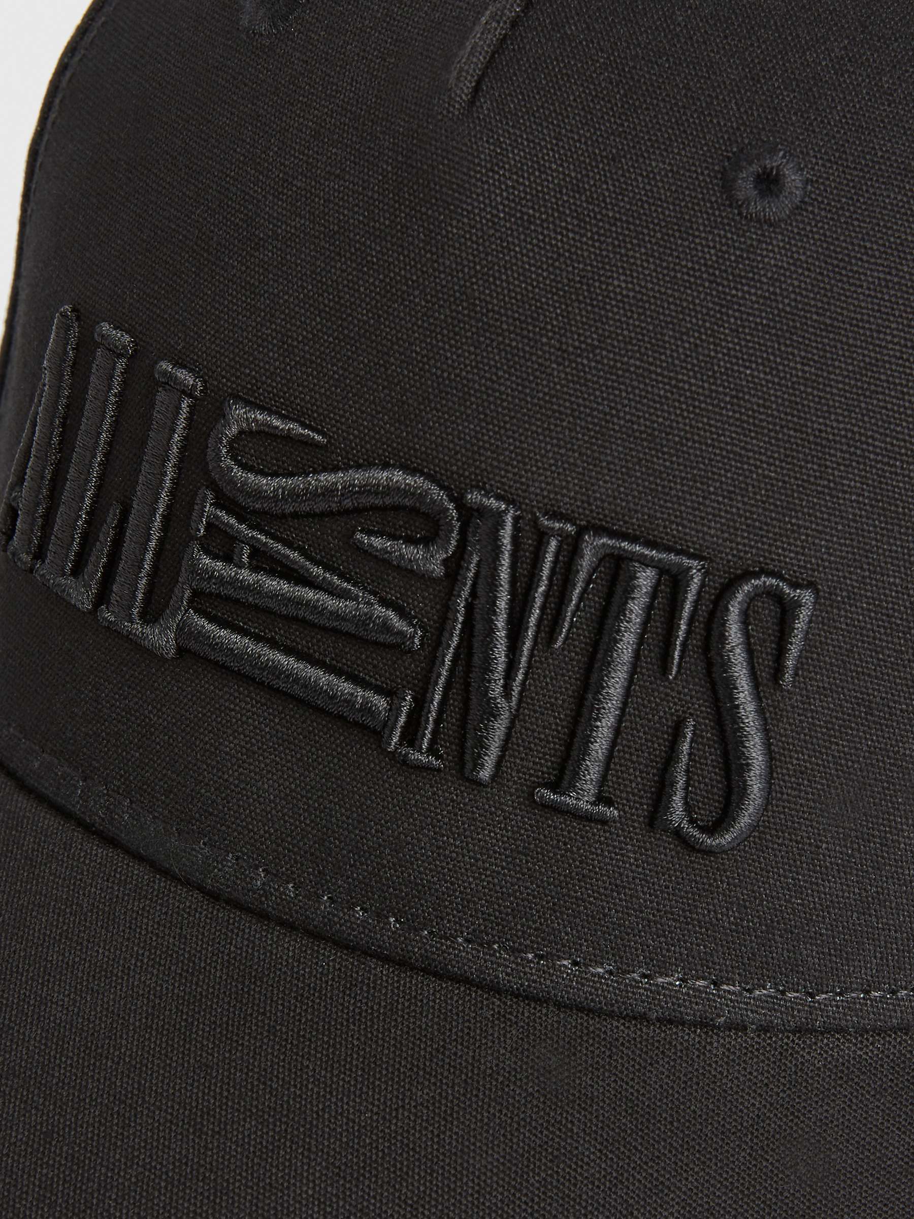 Buy AllSaints Oppose Embroidered Logo Baseball Cap, Black/White Online at johnlewis.com