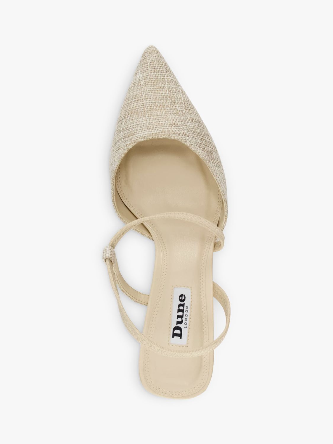 Dune Colombia Fabric Slingback Court Shoes, Neutral