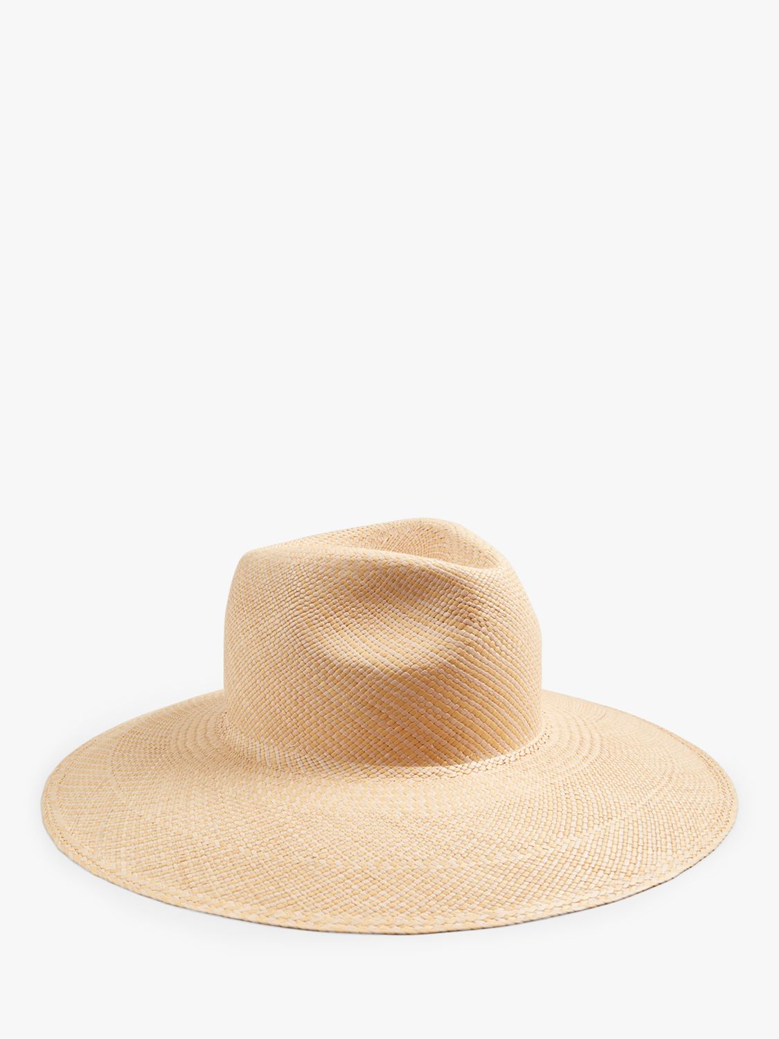 hush Straw Fedora Hat, Natural at John Lewis & Partners