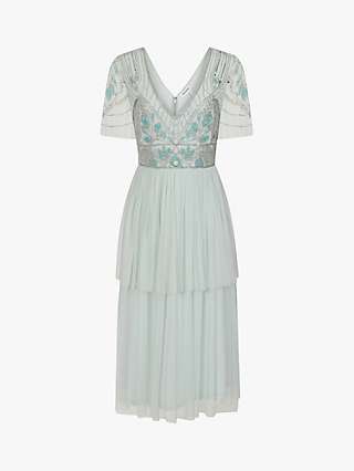 Frock and Frill Cornelie Embellished Midi Dress, Mint