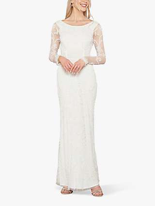 Amelia Rose Kate Embellished Maxi Dress, White
