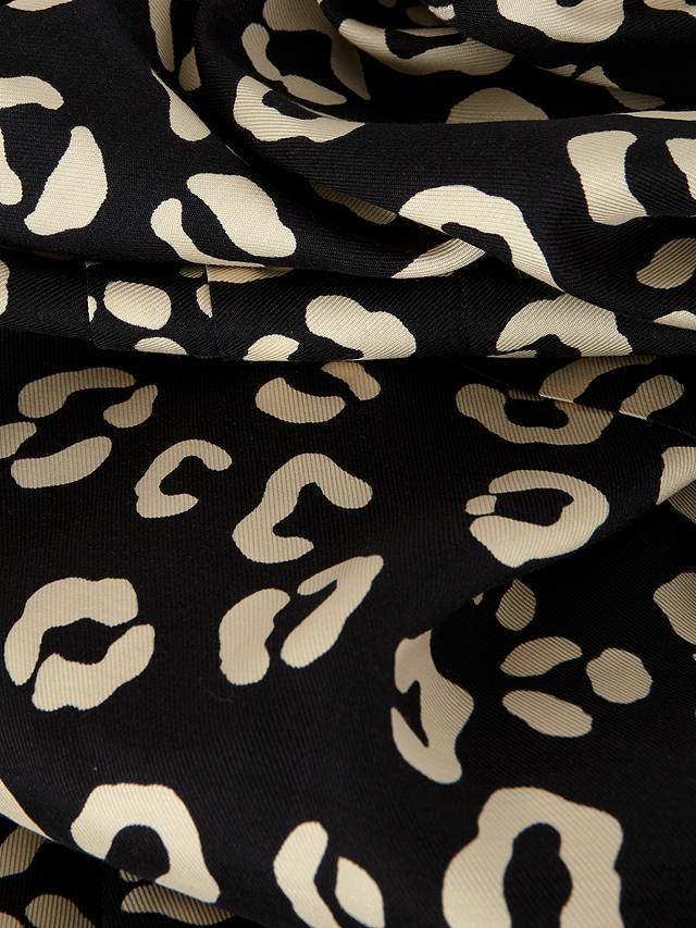 Hobbs Iza Leopard Print Tunic Dress, Navy/Ivory