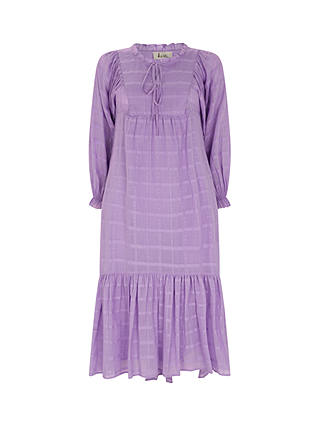 Aspiga Boho Cotton Midi Dress, Lilac