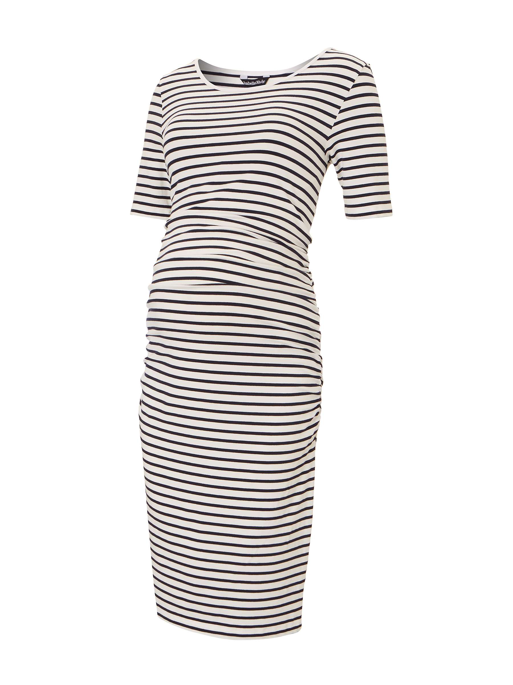 Buy Isabella Oliver Anise Stripe Maternity Dress, Soft White Online at johnlewis.com