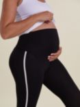 Isabella Oliver Willow LENZING™ ECOVERO™ Maternity Leggings, Caviar Black/White
