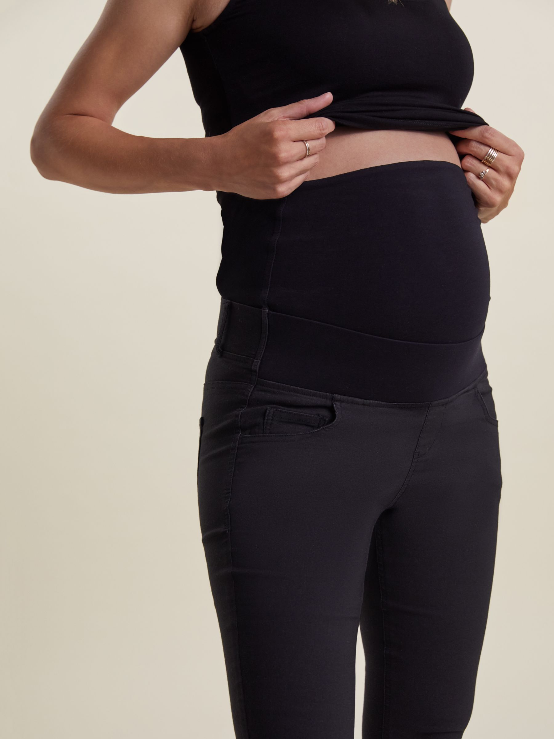 Buy Isabella Oliver Stretch Maternity Skinny Jeans, Caviar Black Online at johnlewis.com