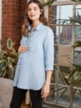 Isabella Oliver Raffa Maternity Shirt, Light Indigo Wash