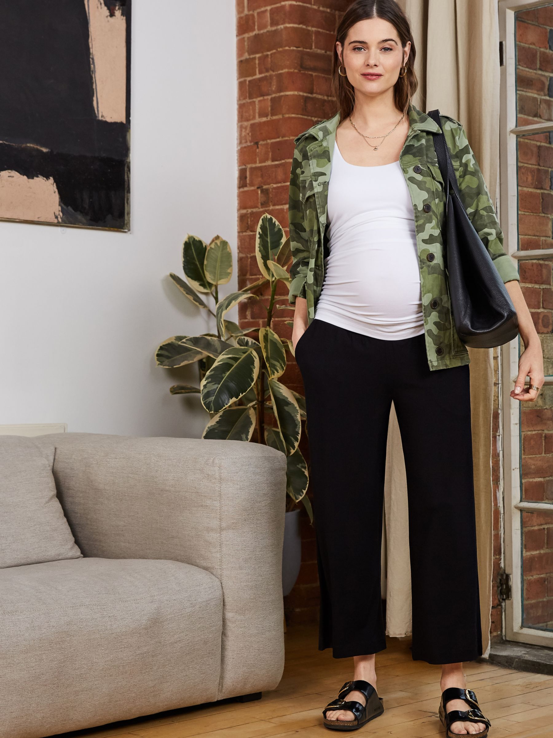 Buy Isabella Oliver Bethany Maternity Trousers, Caviar Black Online at johnlewis.com