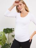 Isabella Oliver LENZING™ ECOVERO™ Maternity Scoop Top, Pure White